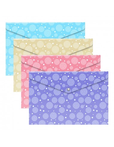 Enveloppes ErichKrause® Pastel Dots, semi-transparent, A4, couleurs assorties prix tunisie