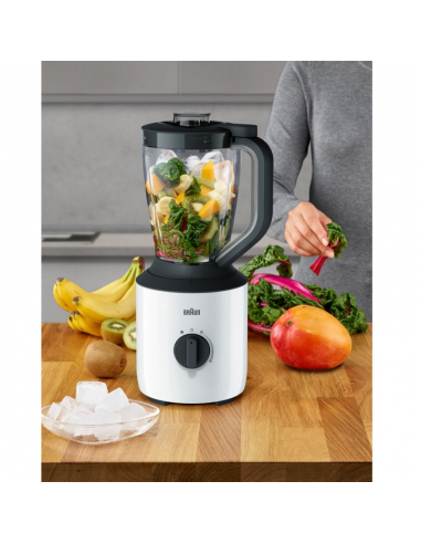 Blender BRAUN PowerBlend 3 - 800 Watts - 1500 Litres - Blanc (JB3100WH) Blender BRAUN PowerBlend 3 - 800 Watts - 1500 Litres - Blanc (JB3100WH)