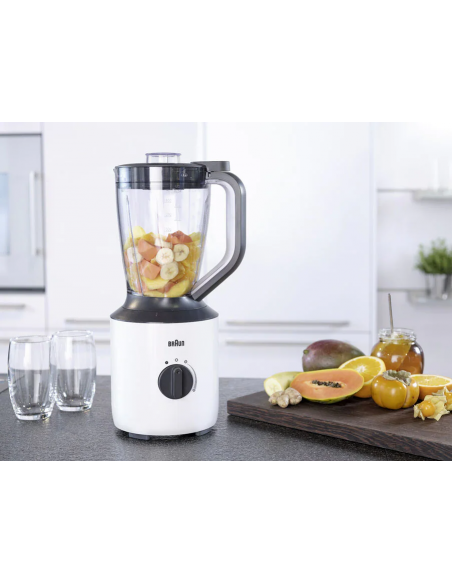 Blender BRAUN PowerBlend 3 - 800 Watts - 1500 Litres - Blanc (JB3100WH) Blender BRAUN PowerBlend 3 - 800 Watts - 1500 Litres - Blanc (JB3100WH)