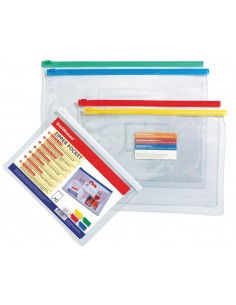 Poche zippée ErichKrause® PVC Zip Pocket, B5 , transparent (12 pièces dans un sachet) prix tunisie