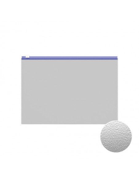 Pochette zippée ErichKrause® Fizzy Clear avec fermeture éclair colorée, A4, couleurs assorties (12 pièces dans un sac)