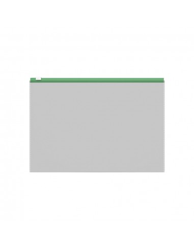 Pochette zippée ErichKrause® Fizzy Clear avec fermeture éclair colorée, A4, couleurs assorties (12 pièces dans un sac)