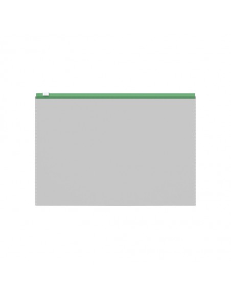 Pochette zippée ErichKrause® Fizzy Clear avec fermeture éclair colorée, A4, couleurs assorties (12 pièces dans un sac)