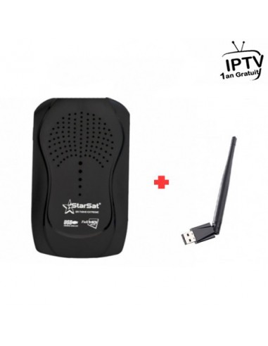 Récepteur STARSAT T50 + Clé Wifi + Abonnement IPTV 12 Mois (SR-T50)