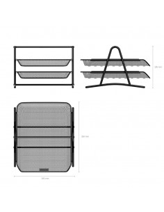Corbeille à courrier à 2 niveaux ErichKrause® Compass, Classic, Noir prix tunisie 2