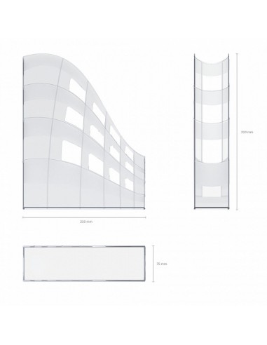 Porte-Papier ErichKrause® S-Wing, Classic, 75mm, transparent prix