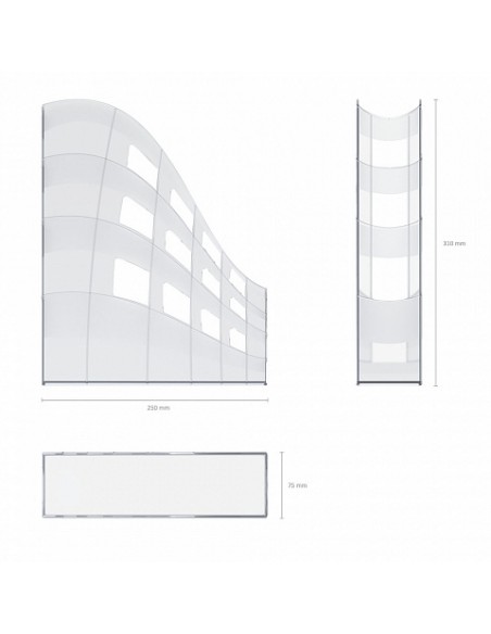 Porte-Papier ErichKrause® S-Wing, Classic, 75mm, transparent prix