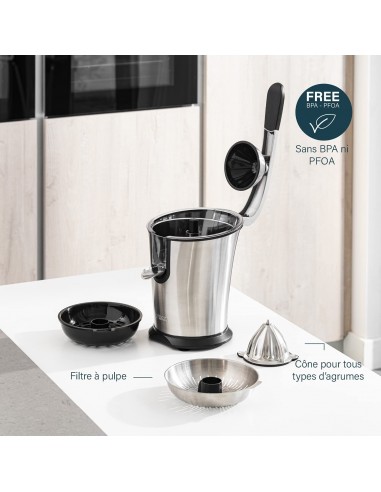 Presse Agrumes PRINCESS Pro Semi-Professionnel - 300 Watt - Inox (201860)