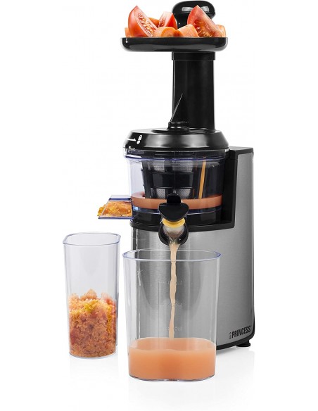 Extracteur de Jus PRINCESS - 200 Watt - 0.6 Litres - Inox (202046) Extracteur de Jus PRINCESS - 200 Watt - 0.6 Litres - Inox (202046)