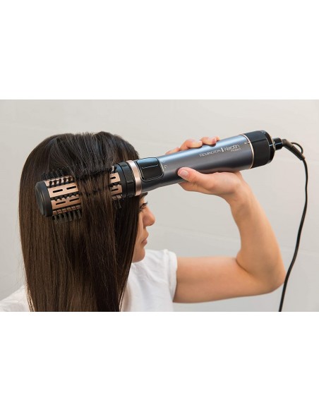 Brosse Cheveux REMINGTON - Rotative Soufflante Chauffante - Gris (AS8810)