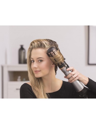 Brosse Cheveux REMINGTON - Rotative Soufflante Chauffante - Gris (AS8810)