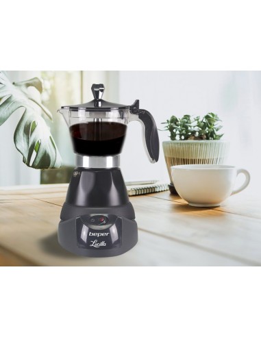 Cafetière Electrique BEPER - 3 Tasses - 400 Watt - Noir (BC.040N)