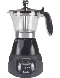 Cafetière Electrique BEPER - 3 Tasses - 400 Watt - Noir (BC.040N)