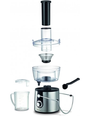 Centrifugeuse MOULINEX Juice Express 800 Watt - 1.5 Litres - Noir/Inox (JU550D10)