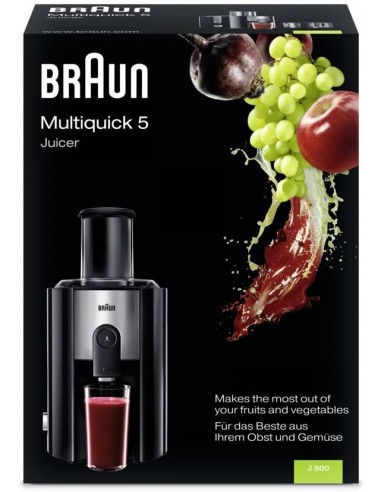 Centrifugeuse BRAUN Multiquick 5 - 900 Watt - 2 Litres - Noir (J500)