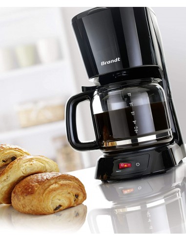 Cafetière à Filtre BRANDT 1000 Watt - 18 Tasses - Noir (CAF1318)