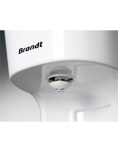 Cafetière à Filtre BRANDT 1000 Watt - 18 Tasses - Blanc/Silver (CAF1318S)