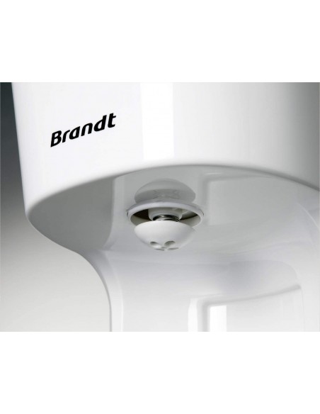 Cafetière à Filtre BRANDT 1000 Watt - 18 Tasses - Blanc/Silver (CAF1318S)