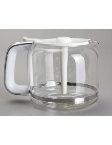 Cafetière à Filtre BRANDT 1000 Watt - 18 Tasses - Blanc/Silver (CAF1318S)