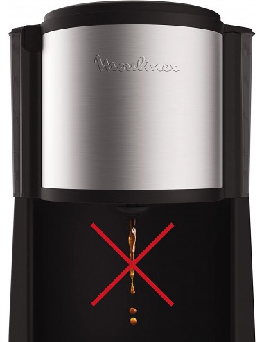 Cafetière MOULINEX Subito 1000 Watt - 15 Tasses - Noir/Inox (FG370811)