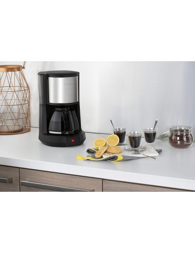 Cafetière MOULINEX Subito 1000 Watt - 15 Tasses - Noir/Inox (FG370811)