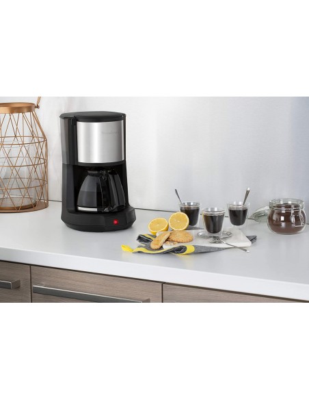 Cafetière MOULINEX Subito 1000 Watt - 15 Tasses - Noir/Inox (FG370811)