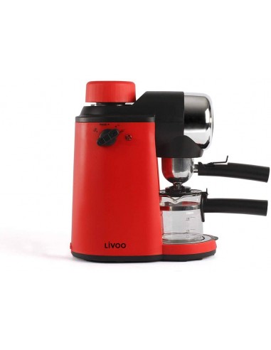 Machine à Café Expresso LIVOO 800 Watt - 0,240 Litres - Rouge (DOD159) Machine à Café Expresso LIVOO 800 Watt - 0,240 Litres - Rouge (DOD159)