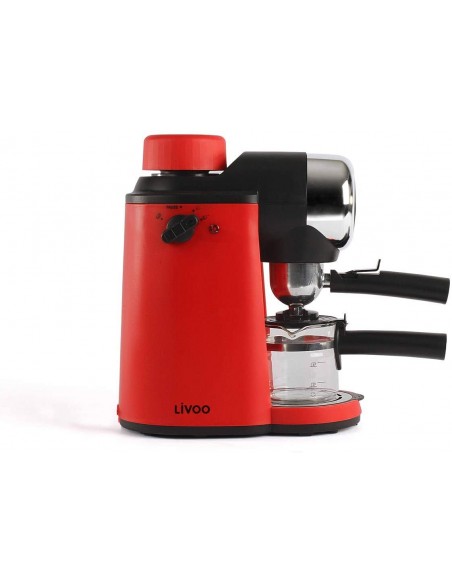 Machine à Café Expresso LIVOO 800 Watt - 0,240 Litres - Rouge (DOD159) Machine à Café Expresso LIVOO 800 Watt - 0,240 Litres - Rouge (DOD159)