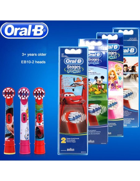2 Brossettes BRAUN Stages Power Mickey Oral-B EB10 2K (EB10-2) 2 Brossettes BRAUN Stages Power Mickey Oral-B EB10 2K (EB10-2)
