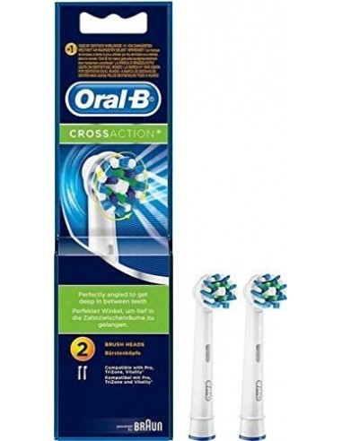2 Brossettes BRAUN CrossAction Oral-B (EB50)