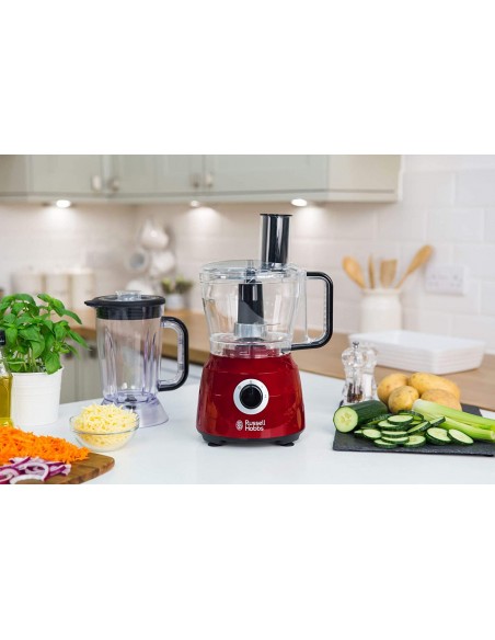 Robot Multifonctions RUSSELL HOBBS 600 Watt - 2,5 Litres - Rouge (24730-56)