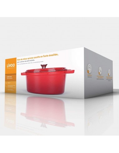 Cocotte Ovale LIVOO 29 CM - 4.5 Litres - Rouge (MEP129R) Cocotte Ovale LIVOO 29 CM - 4.5 Litres - Rouge (MEP129R)