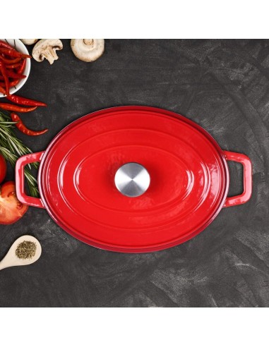 Cocotte Ovale LIVOO 29 CM - 4.5 Litres - Rouge (MEP129R) Cocotte Ovale LIVOO 29 CM - 4.5 Litres - Rouge (MEP129R)