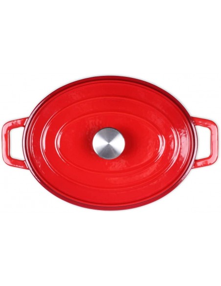 Cocotte Ovale LIVOO 29 CM - 4.5 Litres - Rouge (MEP129R) Cocotte Ovale LIVOO 29 CM - 4.5 Litres - Rouge (MEP129R)