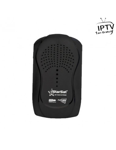 Récepteur STARSAT T40 HD Extrême - Noir + Abonnement IPTV 12 Mois (SR-T40)
