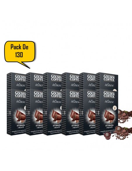 Pack de 130 Capsules Espresso Intense GOLDEN COFFEE (Pack-L2970M1) Pack de 130 Capsules Espresso Intense GOLDEN COFFEE (Pack-L2970M1)