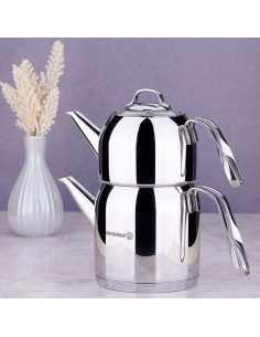 Ensemble de Théière KORKMAZ Steama - 1,6 Litres - Inox (A191) 2