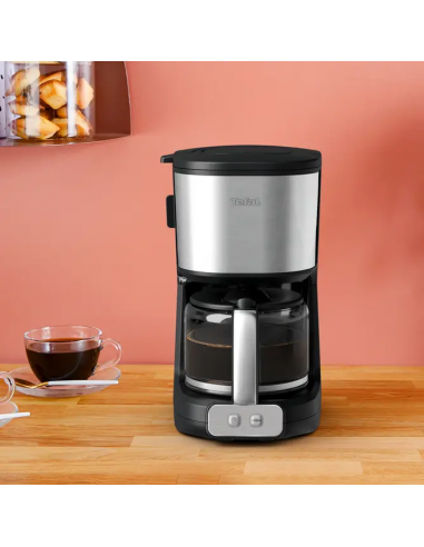 Cafetière Filtre TEFAL ELEMENT - 1000 Watt - 15 Tasses - Noir (CM470810)