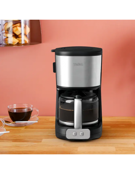 Cafetière Filtre TEFAL ELEMENT - 1000 Watt - 15 Tasses - Noir (CM470810)
