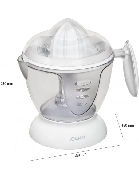 Presse Agrumes BOMANN Electrique - 1.2 Litres - 40 Watt - Blanc (ZP1092CB)