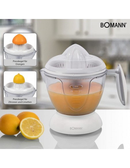Presse Agrumes BOMANN Electrique - 1.2 Litres - 40 Watt - Blanc (ZP1092CB)
