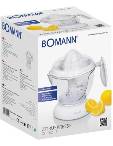 Presse Agrumes BOMANN Electrique - 1.2 Litres - 40 Watt - Blanc (ZP1092CB)