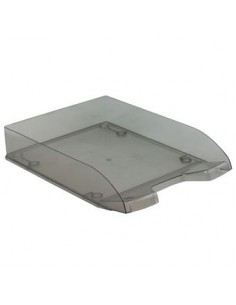 Corbeille Courrier PBS A4 Empilable Fumé Transparent (181191)
