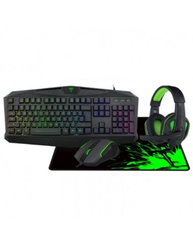 Pack Gamer T-DAGGER LEGION 4en1 Clavier + Souris + Tapis + Casque (T-TGS003)