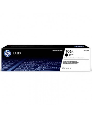 Cartouche de Toner Laser Authentique HP 106A - Noir (W1106A)