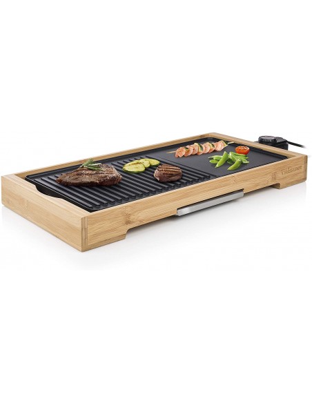 Barbecue TRISTAR 6 Personnes 2200 Watt - ‎Bambou & Noir (BP-2641)