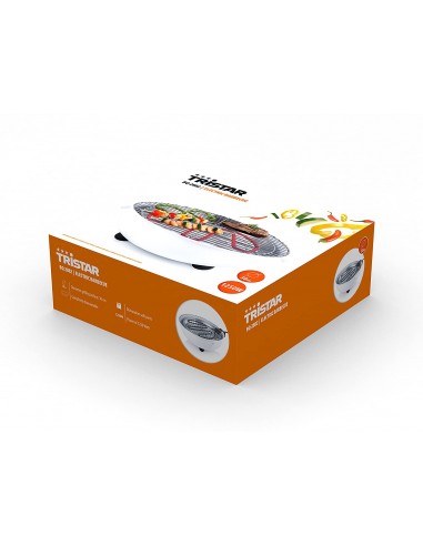 Barbecue de Table électrique TRISTAR 1250 Watt - Blanc (BQ-2882) Barbecue de Table électrique TRISTAR 1250 Watt - Blanc (BQ-2882)
