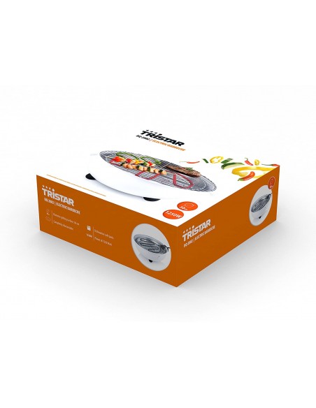 Blanc Design rond  Barbecue de table Barbecue électrique Tristar BQ-2882 