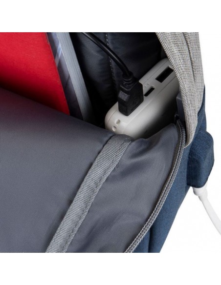 Sac à dos RIVACASE Pour PC Portable 15.6" - Gris & Bleu (R-7562-GRIS-BLEU) Sac à dos RIVACASE Pour PC Portable 15.6" - Gris & Bleu (R-7562-GRIS-BLEU)