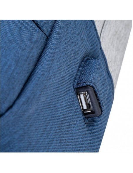 Sac à dos RIVACASE Pour PC Portable 15.6" - Gris & Bleu (R-7562-GRIS-BLEU) Sac à dos RIVACASE Pour PC Portable 15.6" - Gris & Bleu (R-7562-GRIS-BLEU)